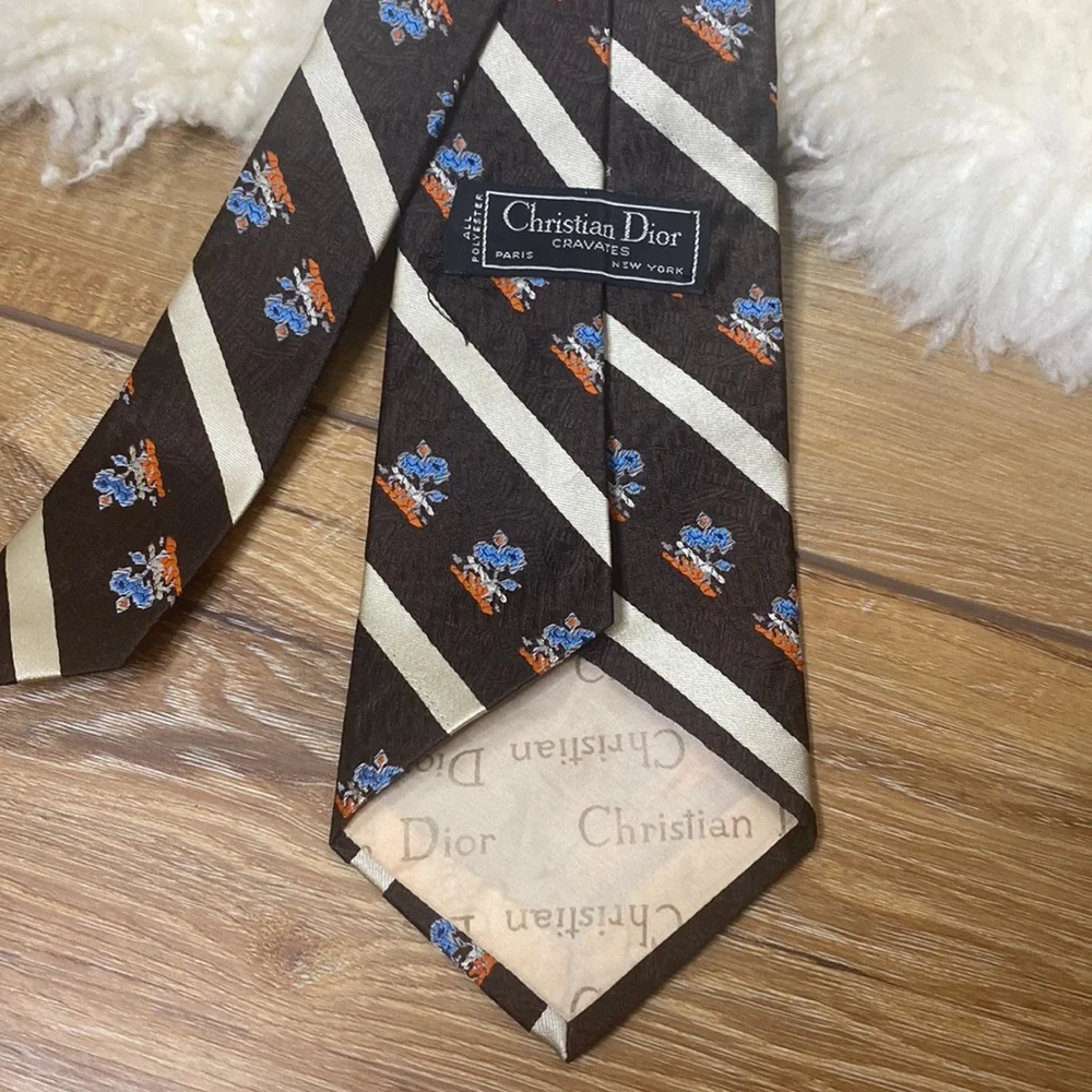 Vintage‎ Christian Dior Fleur De Lis Tie